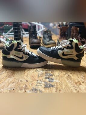 Nike Black, White & Lime High-Top Sneakers
